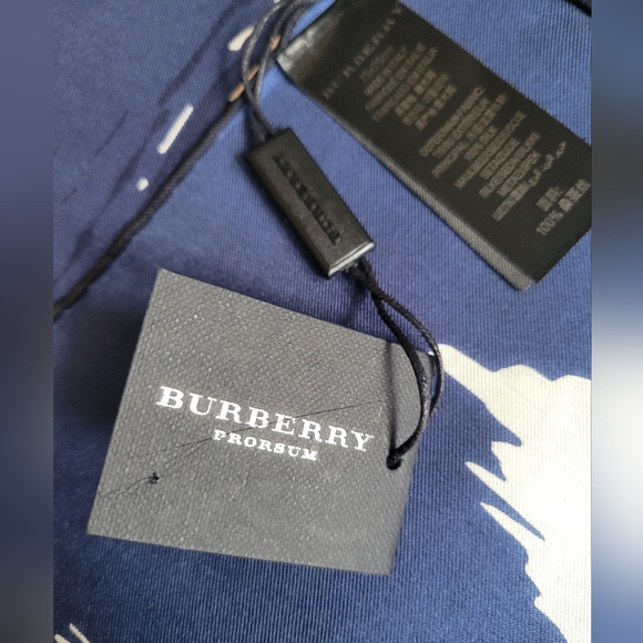 Burberry Prorsum Silk Scarf London City Brilliant Navy Print Unique Authentic - Picture 9 of 14